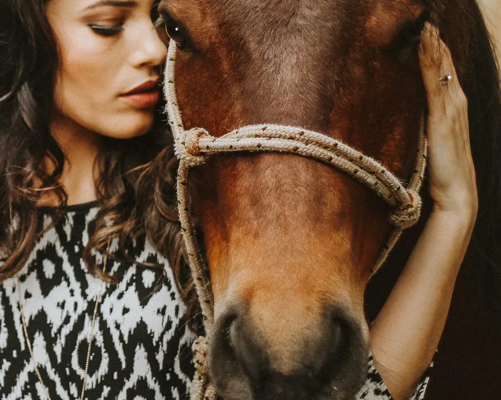 A woman with her horse